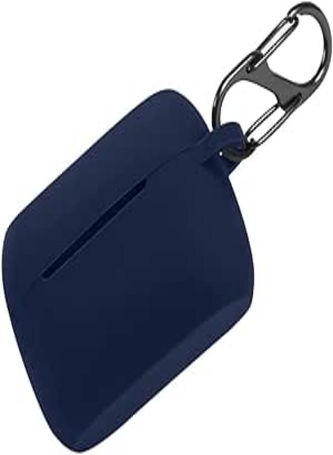 KACA Protective Shockproof Silicone Cover Case with Buckle Compatible with Jabra Elite 85t (Midnight Blue)
